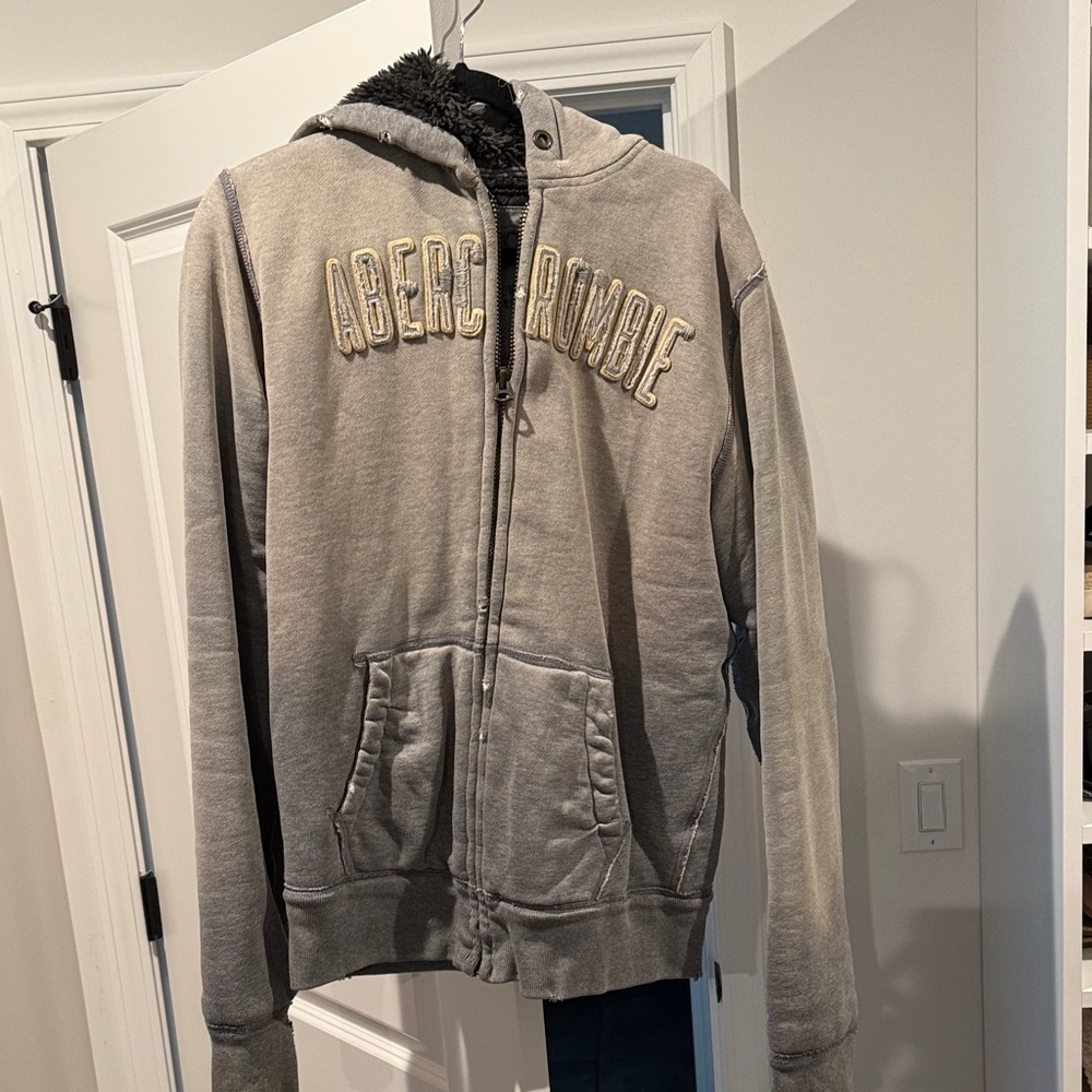 Abercrombie & Fitch Gray Hoodie Jacket